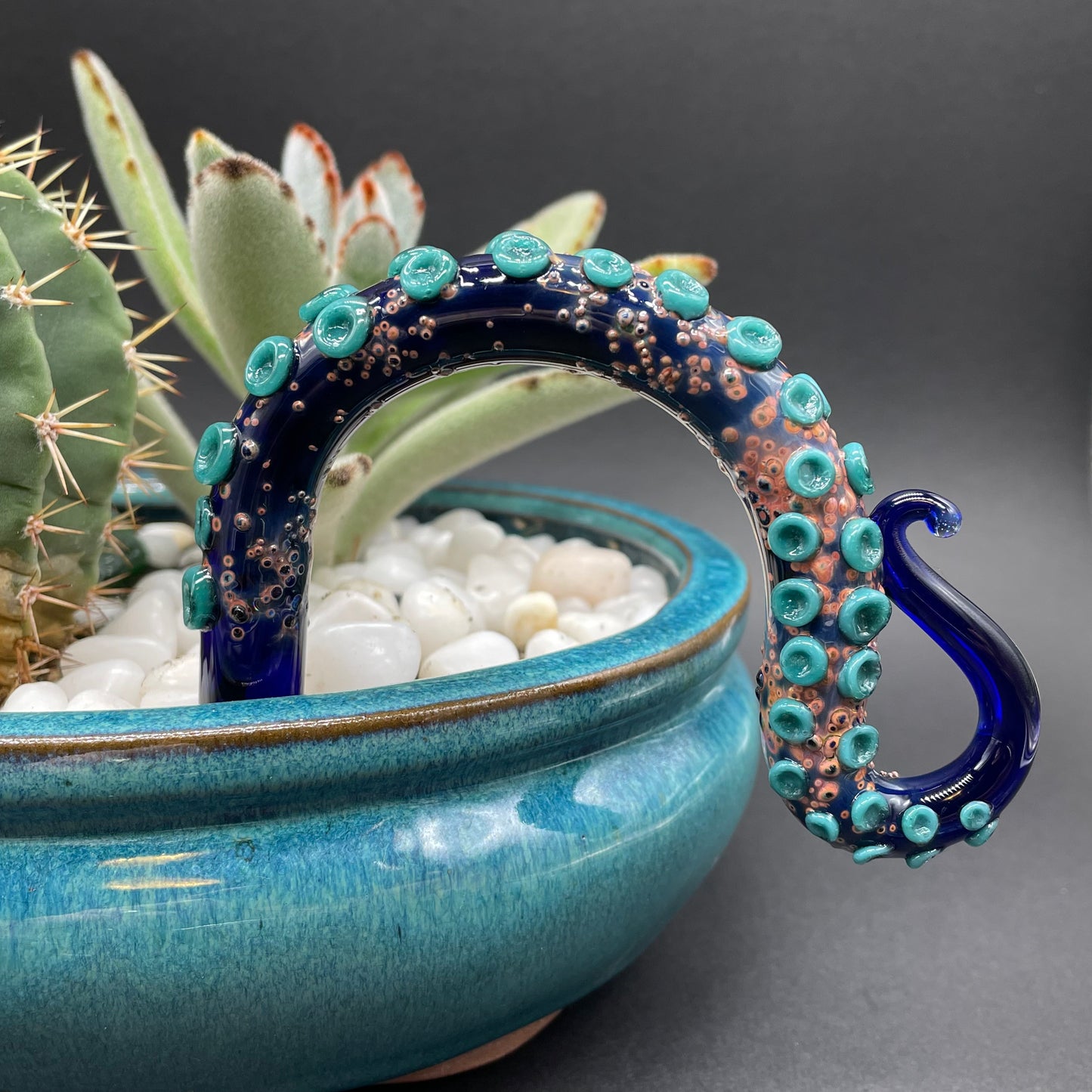 Leviathan Glass tentacle plant decoration - hand-blown art