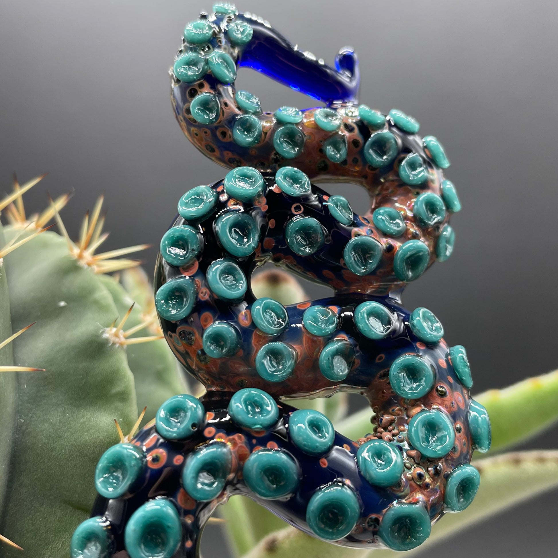 Artisan glass tentacle plant decoration - detailed craftsmanship