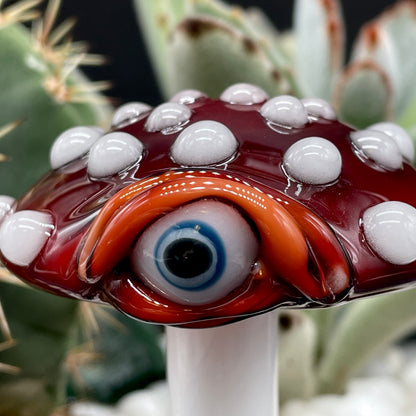 Mushroom plant decoration glass art - premium handcrafted piece