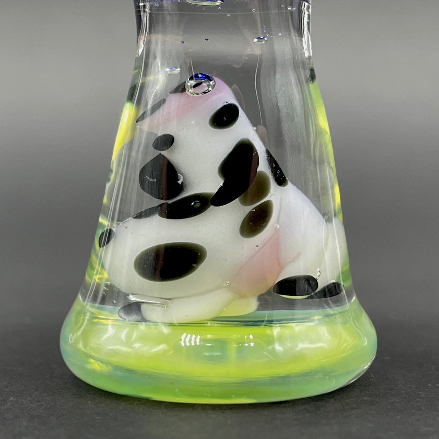 Alien Abduction Ornament (Cow) glass art - premium handcrafted piece