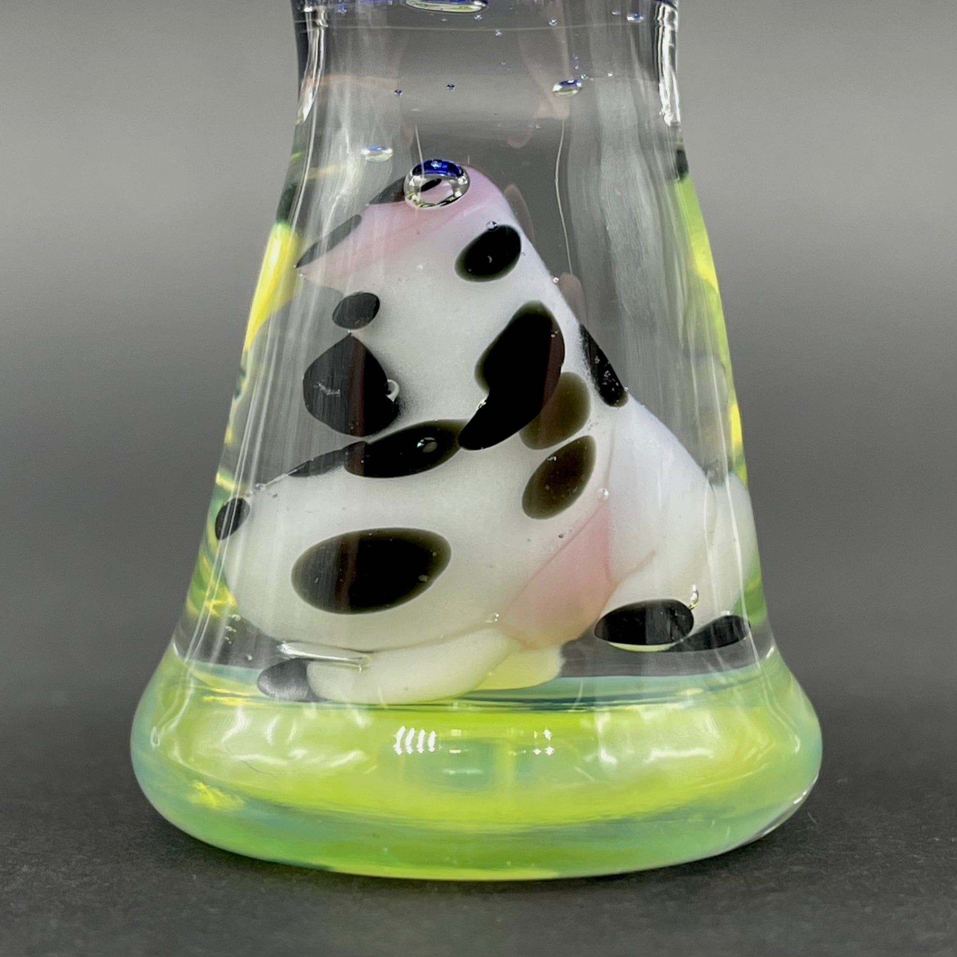 Alien Abduction Ornament (Cow) glass art - premium handcrafted piece