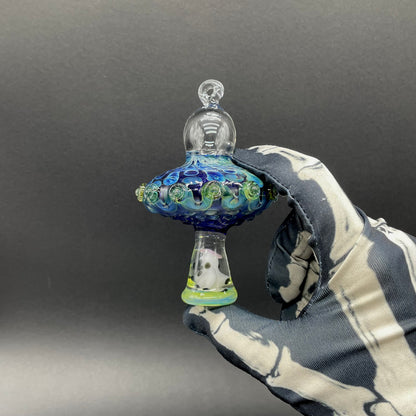 Artisan glass Alien Abduction Ornament (Cow) - detailed craftsmanship