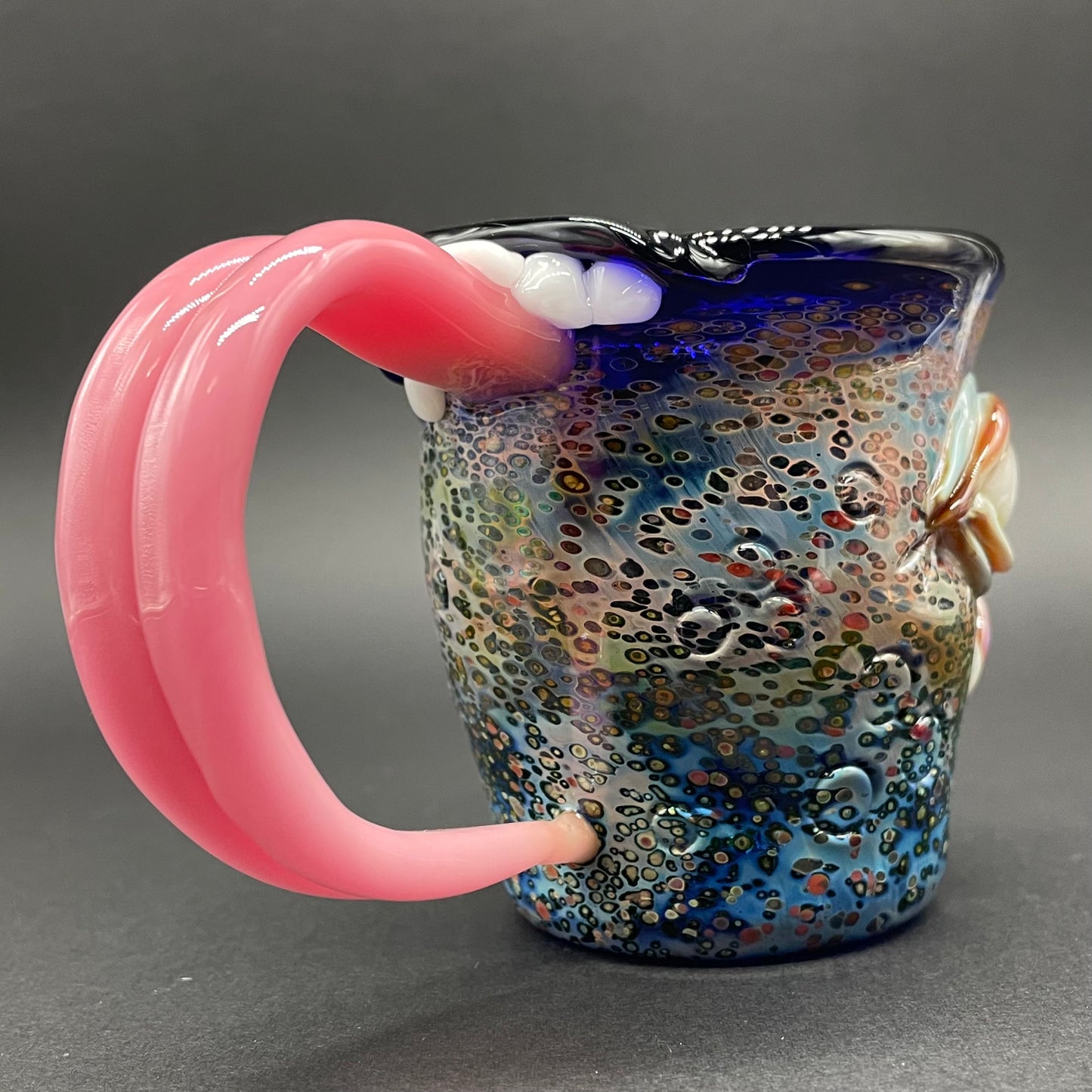 Blown Glass Tasty tea cup glass art - premium handcrafted piece