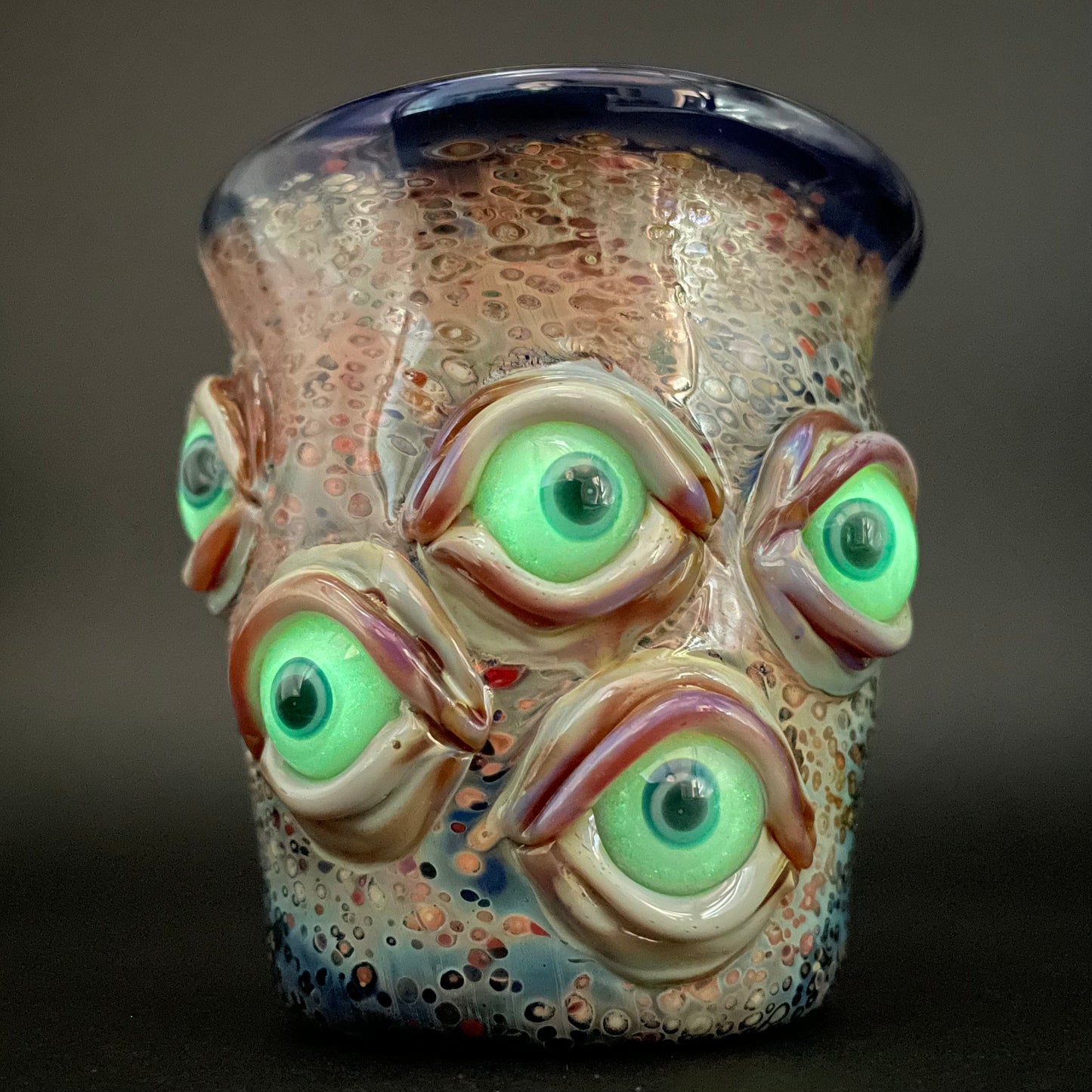 Artisan glass Blown Glass Tasty tea cup - detailed craftsmanship