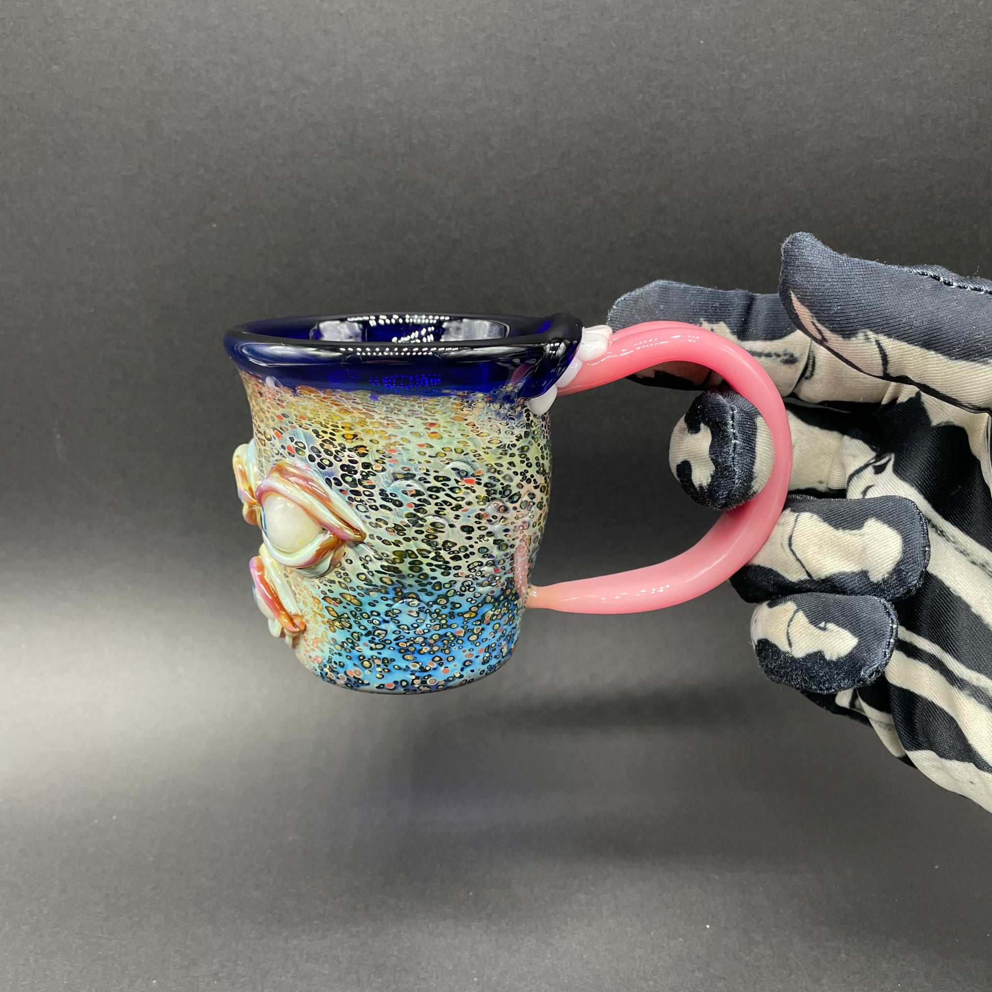Hand-blown Blown Glass Tasty tea cup - Leviathan Glass original
