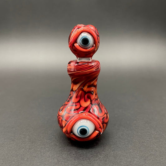 Hand-blown glass Small Brain potion bottle by Leviathan Glass