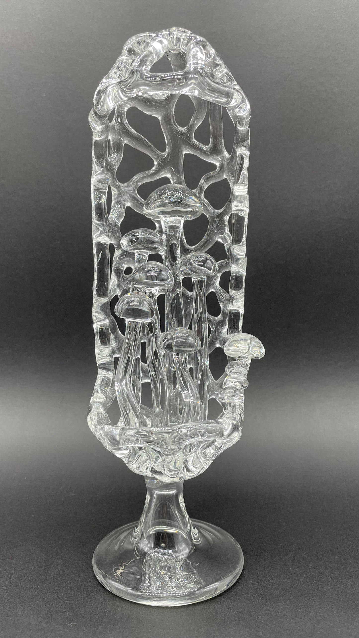 Collaboration Mushroom sculpture detail view - premium glass art