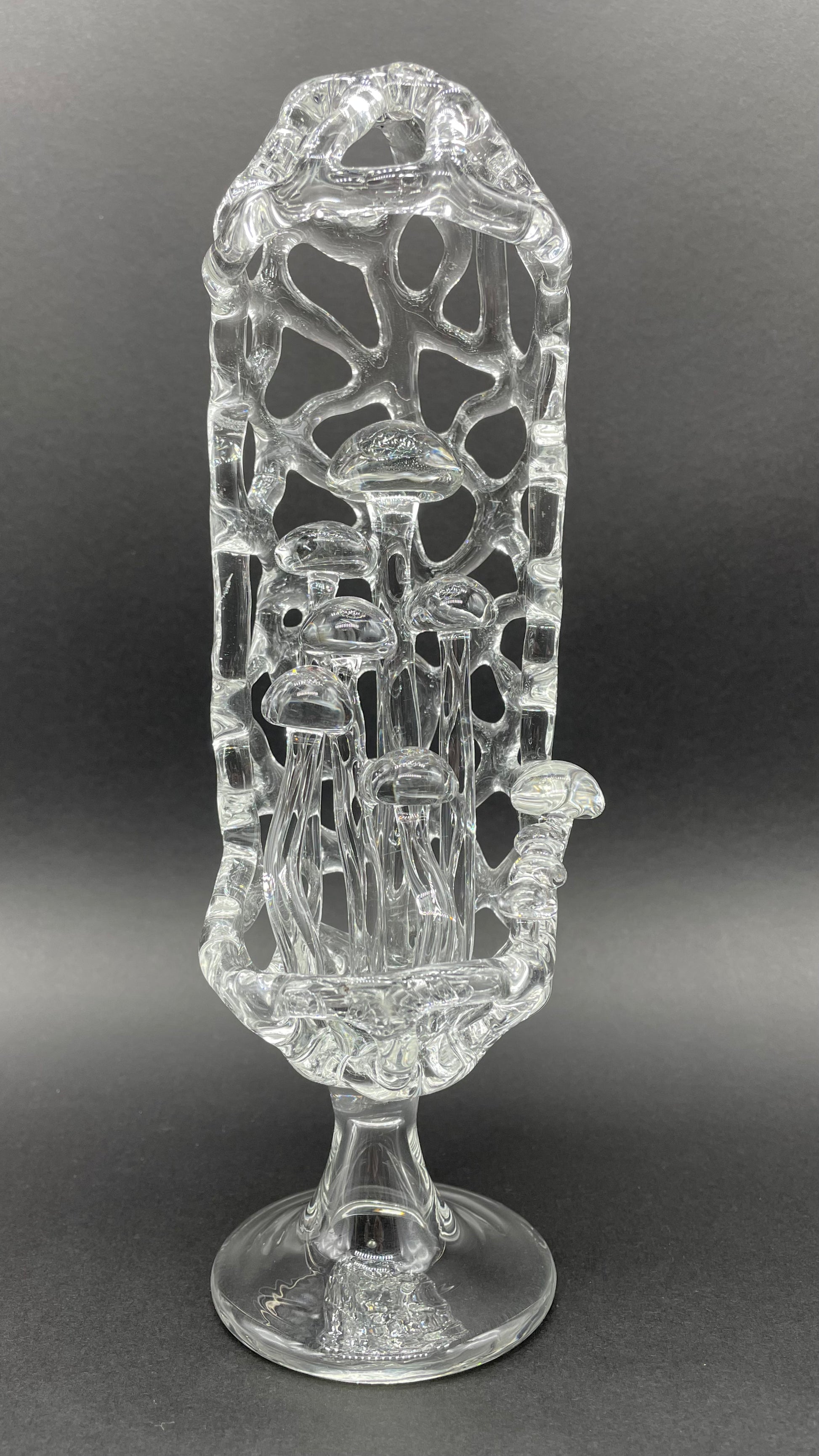 Collaboration Mushroom sculpture detail view - premium glass art