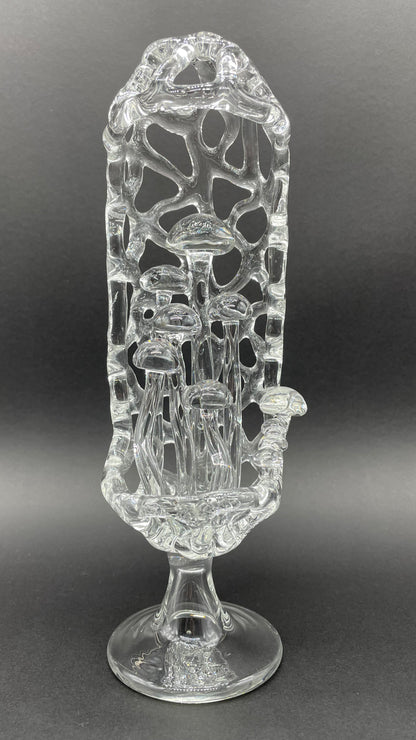 Collaboration Mushroom sculpture detail view - premium glass art