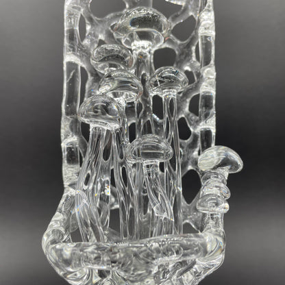 Collaboration Mushroom sculpture by Leviathan Glass - artisan detail