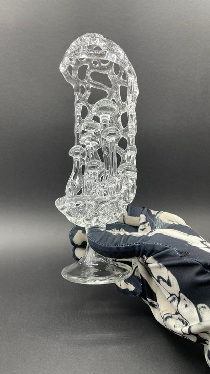 Hand-blown Collaboration Mushroom sculpture - Leviathan Glass original