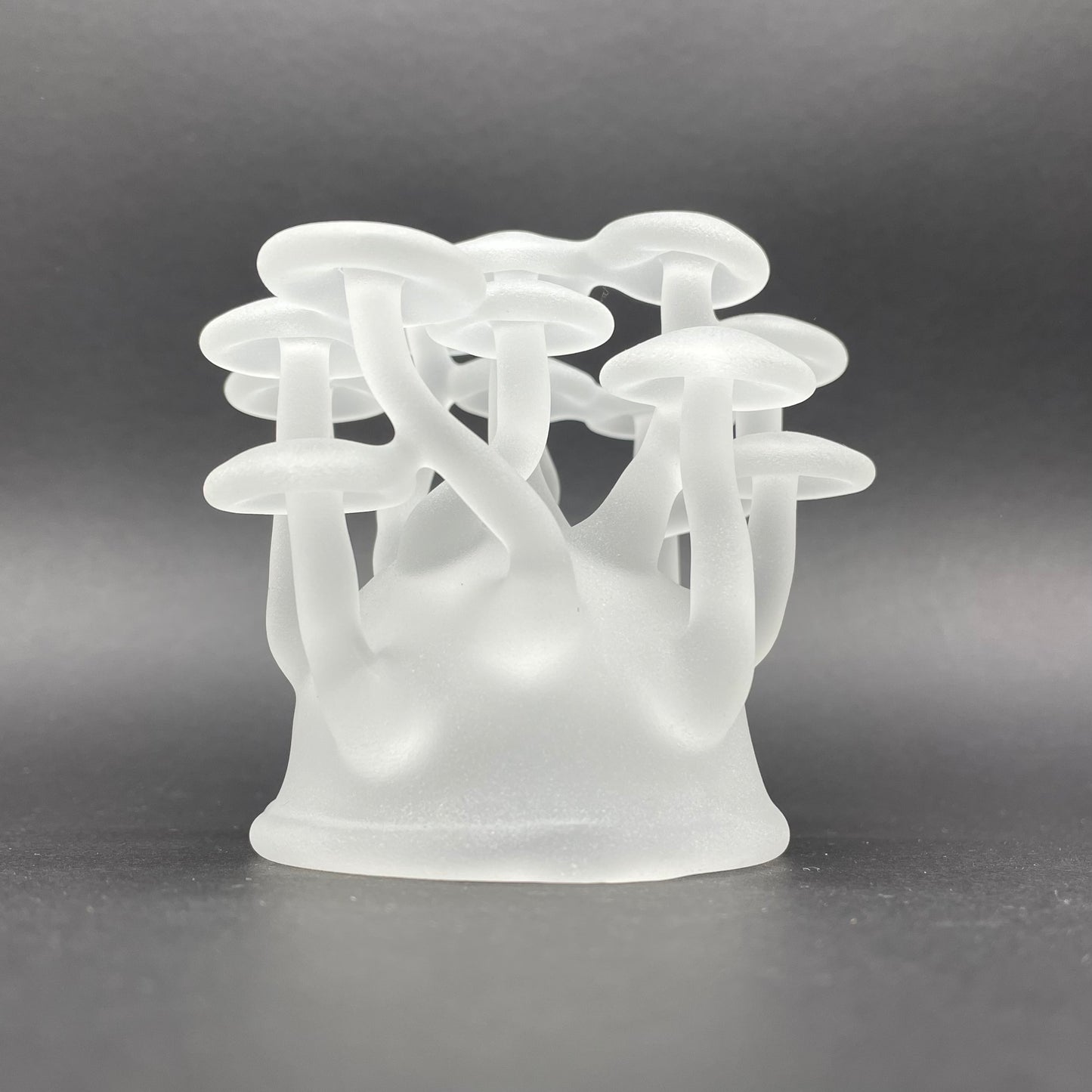 Magical Mushroom Sculpture detail view - premium glass art