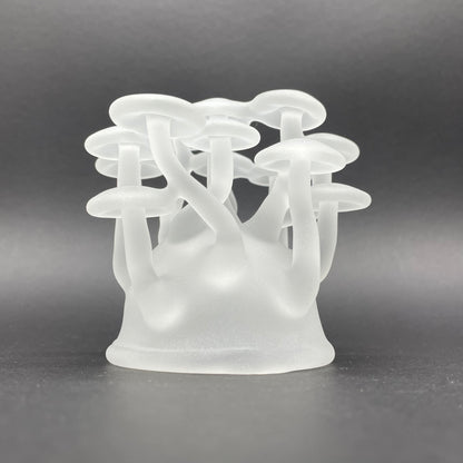 Magical Mushroom Sculpture detail view - premium glass art