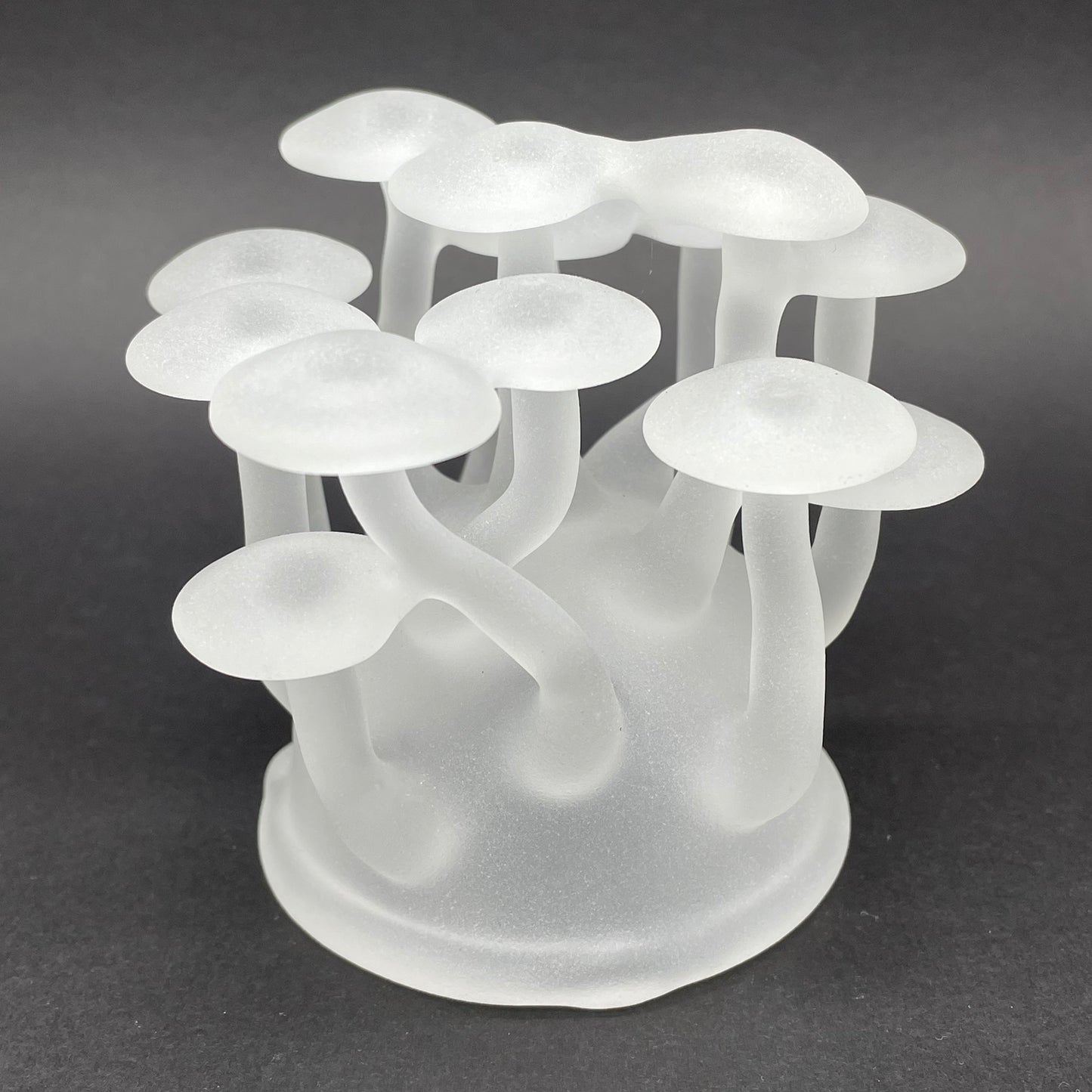 Magical Mushroom Sculpture craftsmanship - artisan glass work