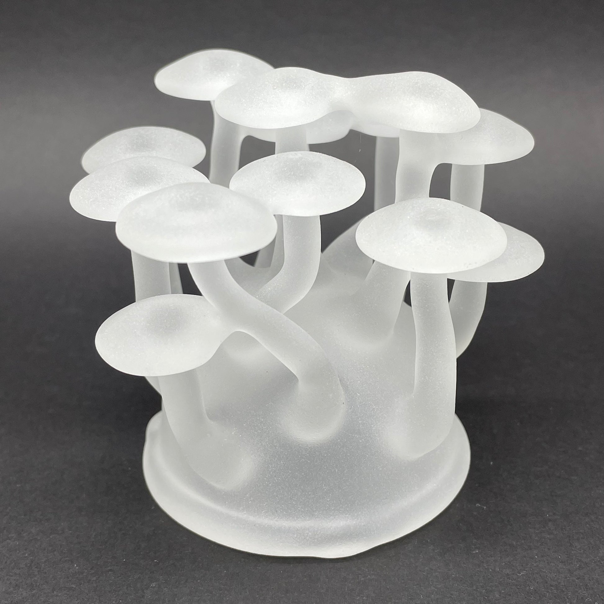 Magical Mushroom Sculpture craftsmanship - artisan glass work