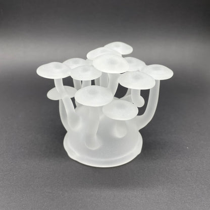 Hand-blown glass Magical Mushroom Sculpture by Leviathan Glass