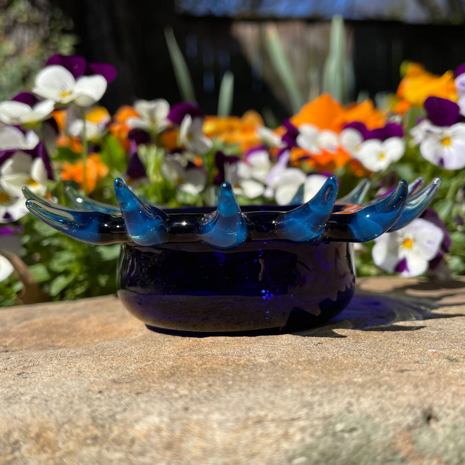 Leviathan Glass Spiny ashtray - hand-blown art