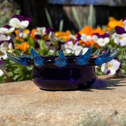 Leviathan Glass Spiny ashtray - hand-blown art