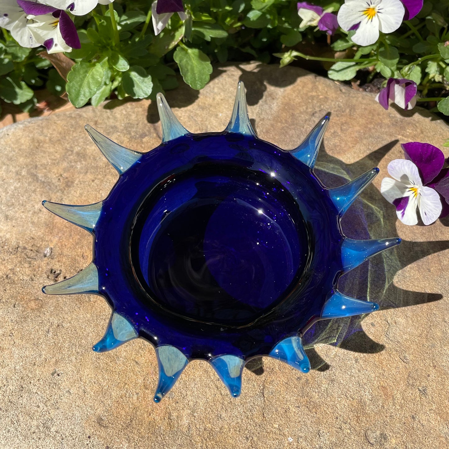 Spiny ashtray glass art - premium handcrafted piece