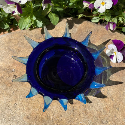 Spiny ashtray glass art - premium handcrafted piece