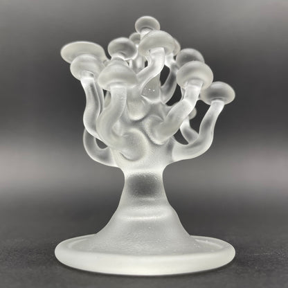 small glass mushroom sculpture detail view - premium glass art