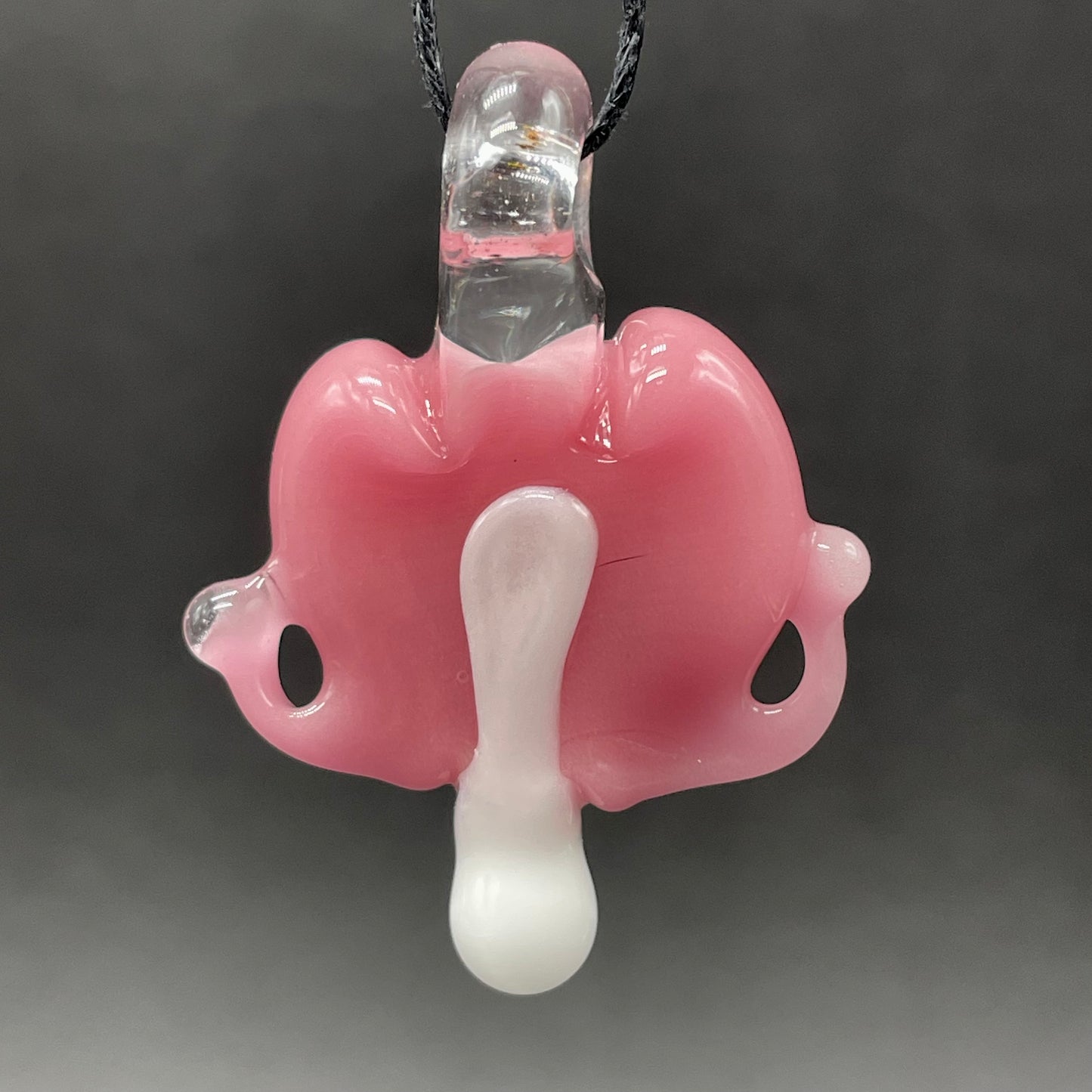 bleeding heart pendant detail view - premium glass art