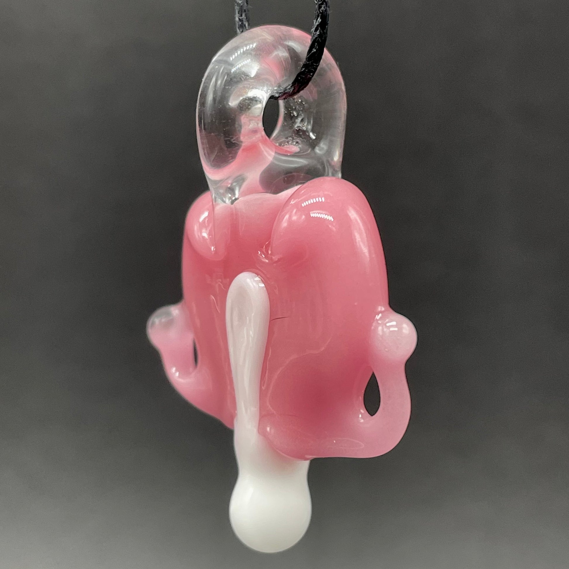 bleeding heart pendant craftsmanship - artisan glass work