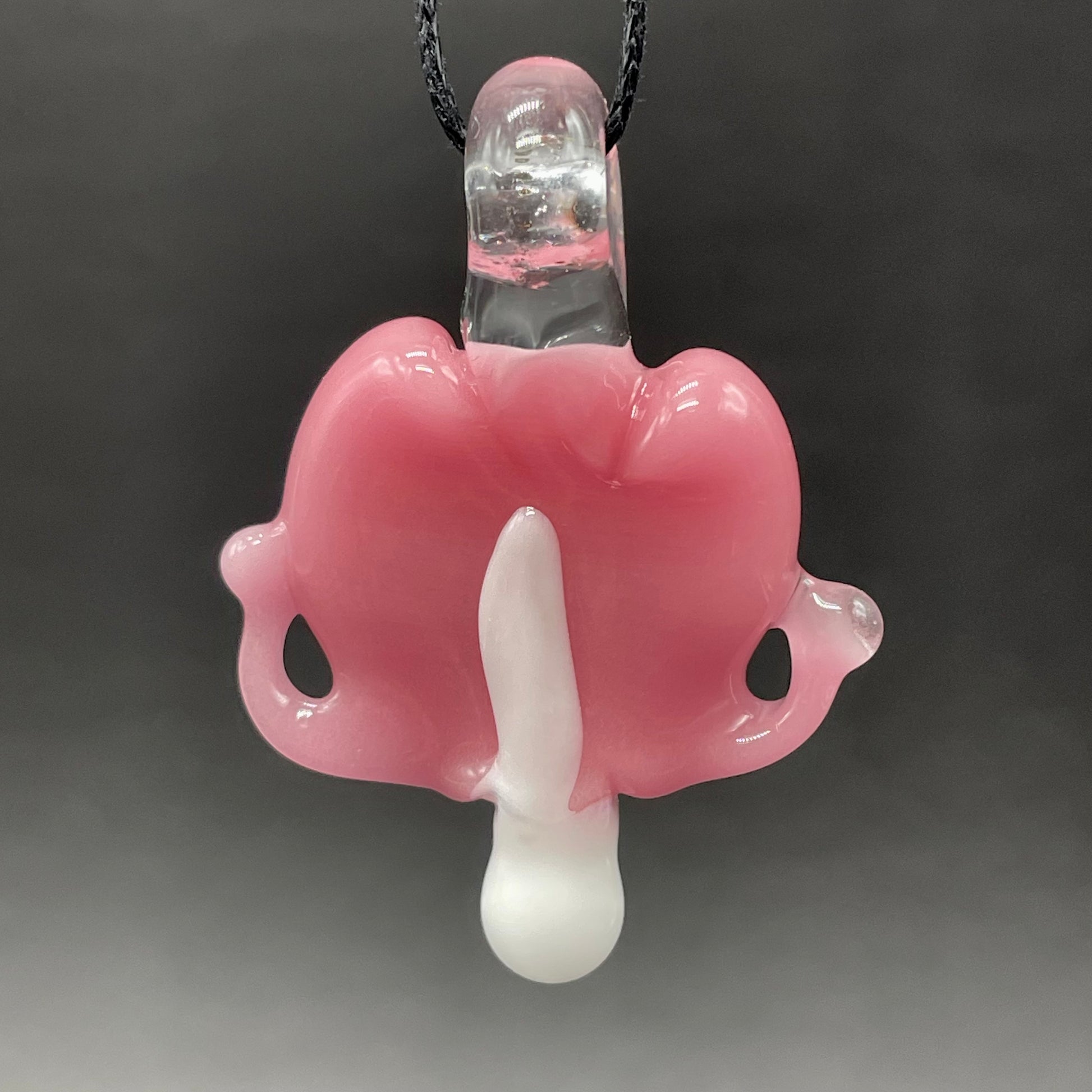 Leviathan Glass bleeding heart pendant - hand-blown art