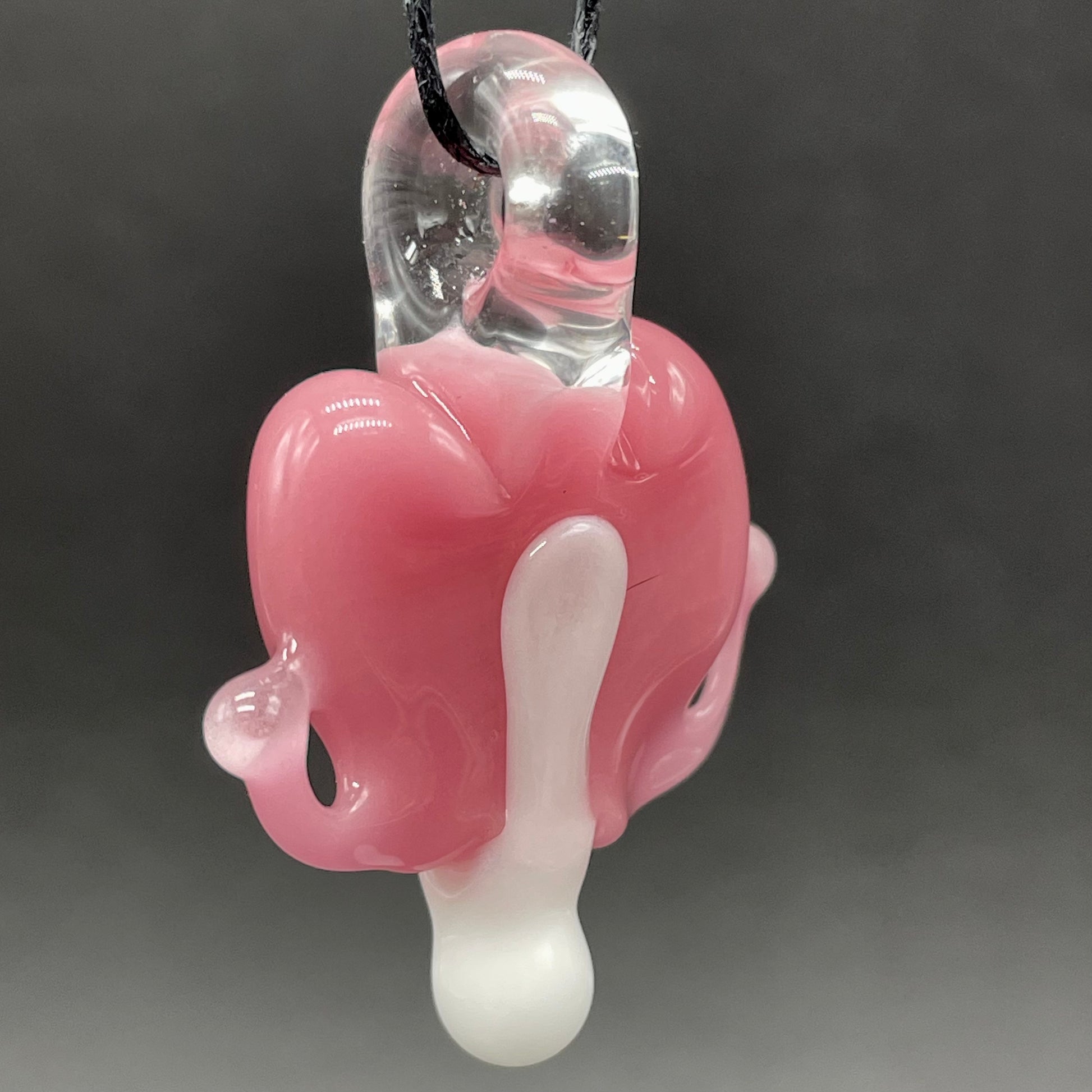 bleeding heart pendant glass art - premium handcrafted piece