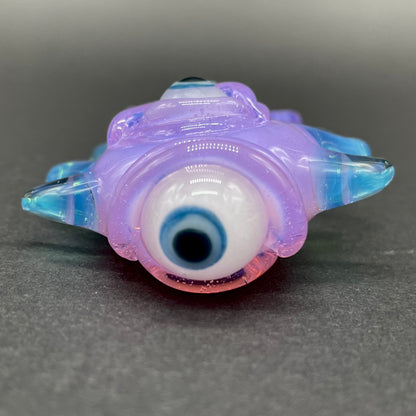 Leviathan Glass Pink slime evil eye pendant - hand-blown art