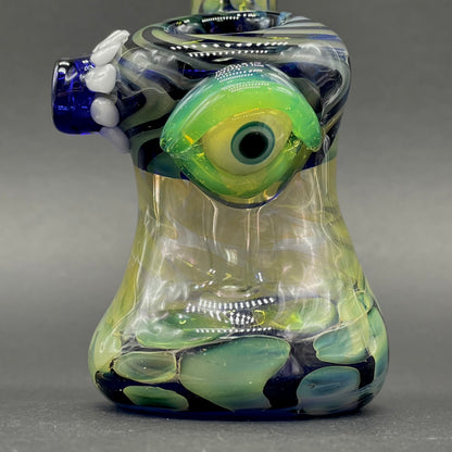 Premium alien head bubbler - collectible glass art