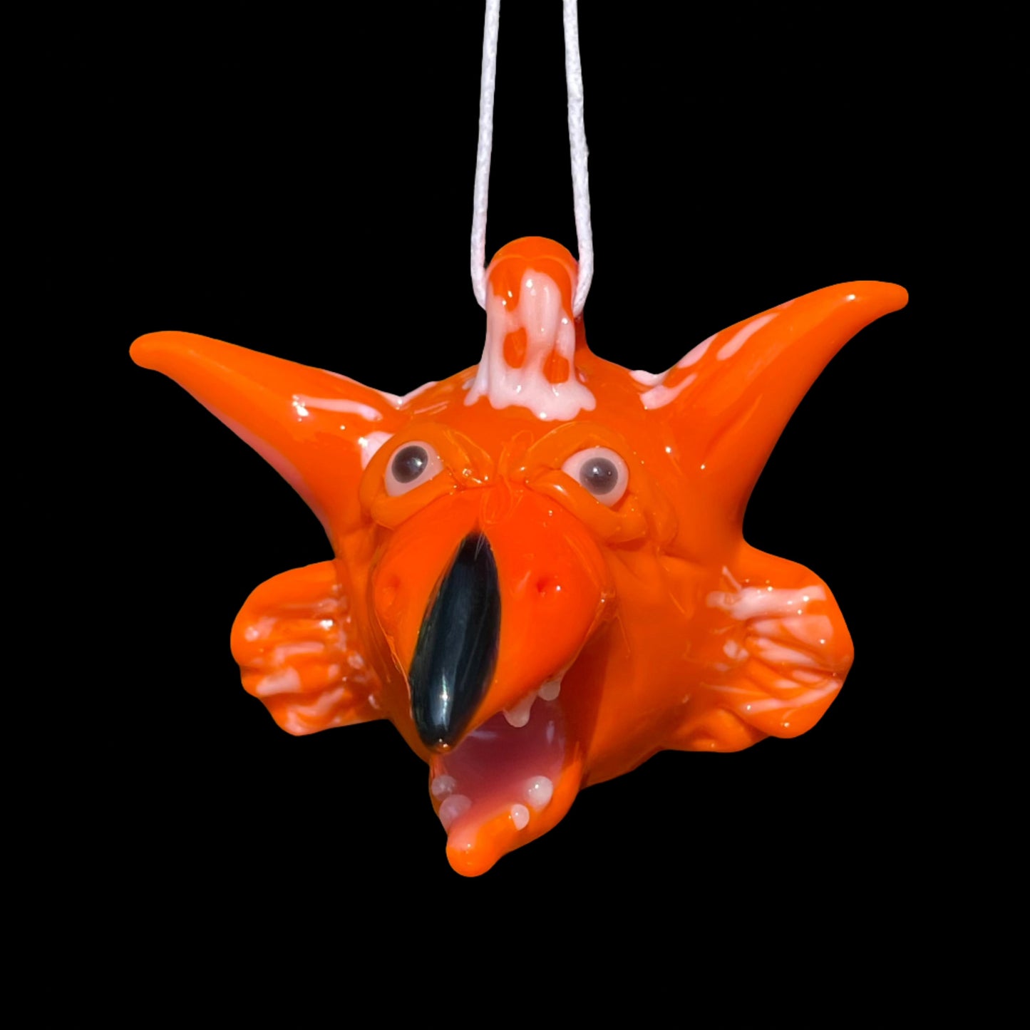 Hand-blown glass Glass Fireys pendant by Leviathan Glass