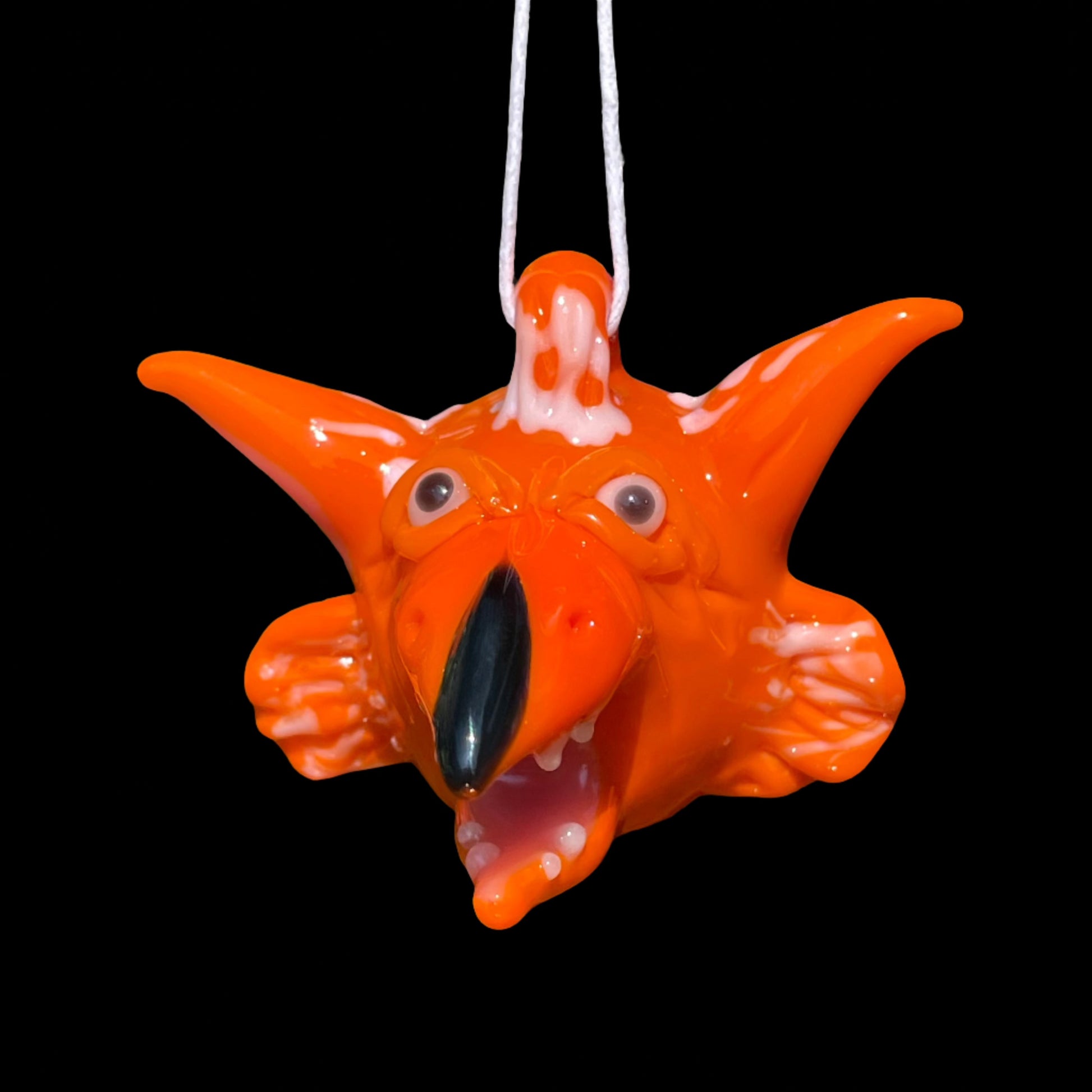 Hand-blown glass Glass Fireys pendant by Leviathan Glass