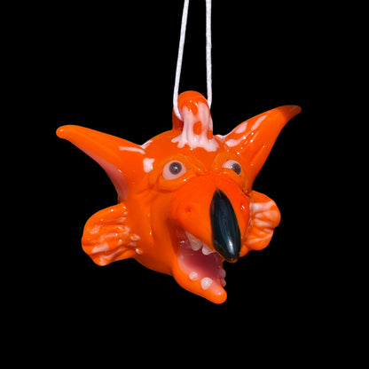 Hand-blown Glass Fireys pendant - Leviathan Glass original