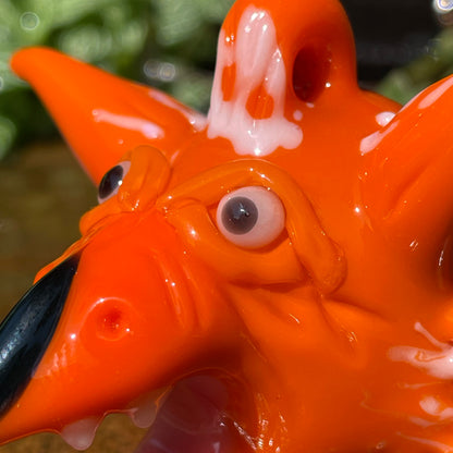 Glass Fireys pendant by Leviathan Glass - artisan detail