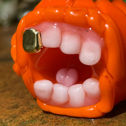 Pumpkin pendant glass art - premium handcrafted piece