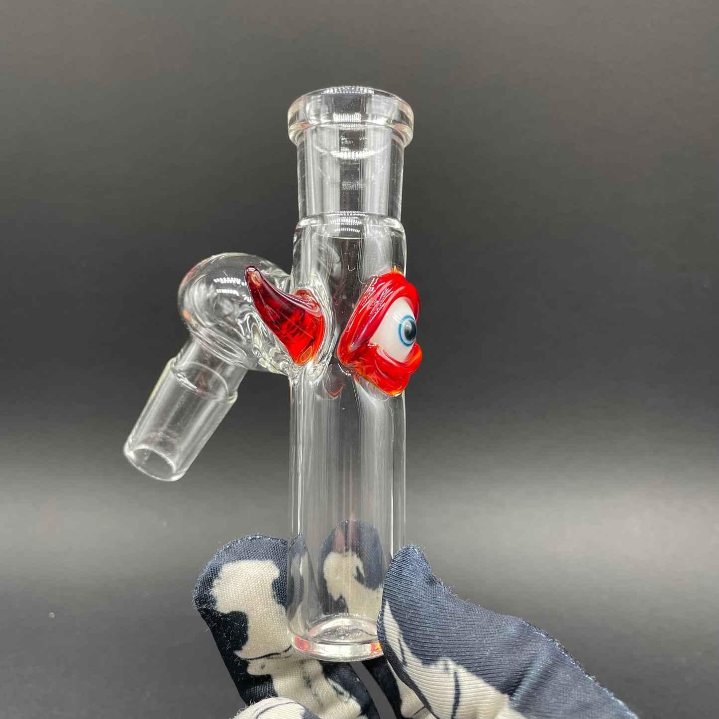 Hand-blown glass 18mm 45° simple ash catch (eye) by Leviathan Glass