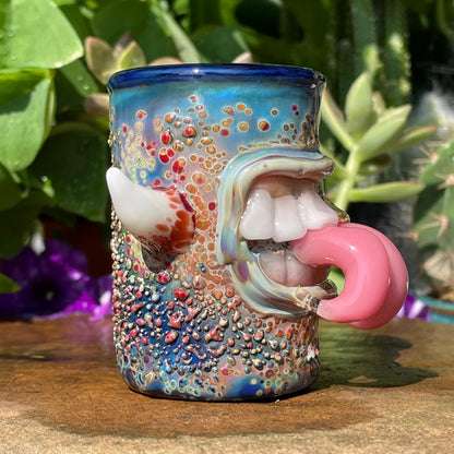 Forked tongue shot glass craftsmanship - artisan glass work