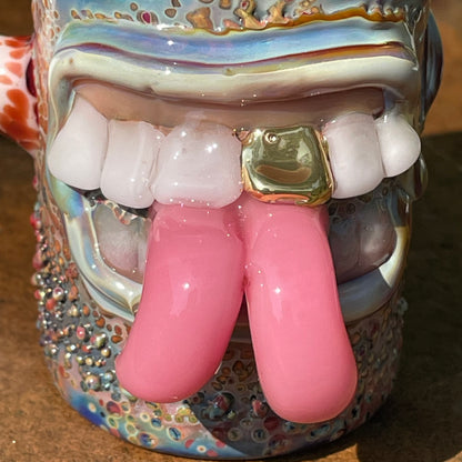 Leviathan Glass Forked tongue shot glass - hand-blown art