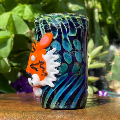 Tiger shot glass craftsmanship - artisan glass work