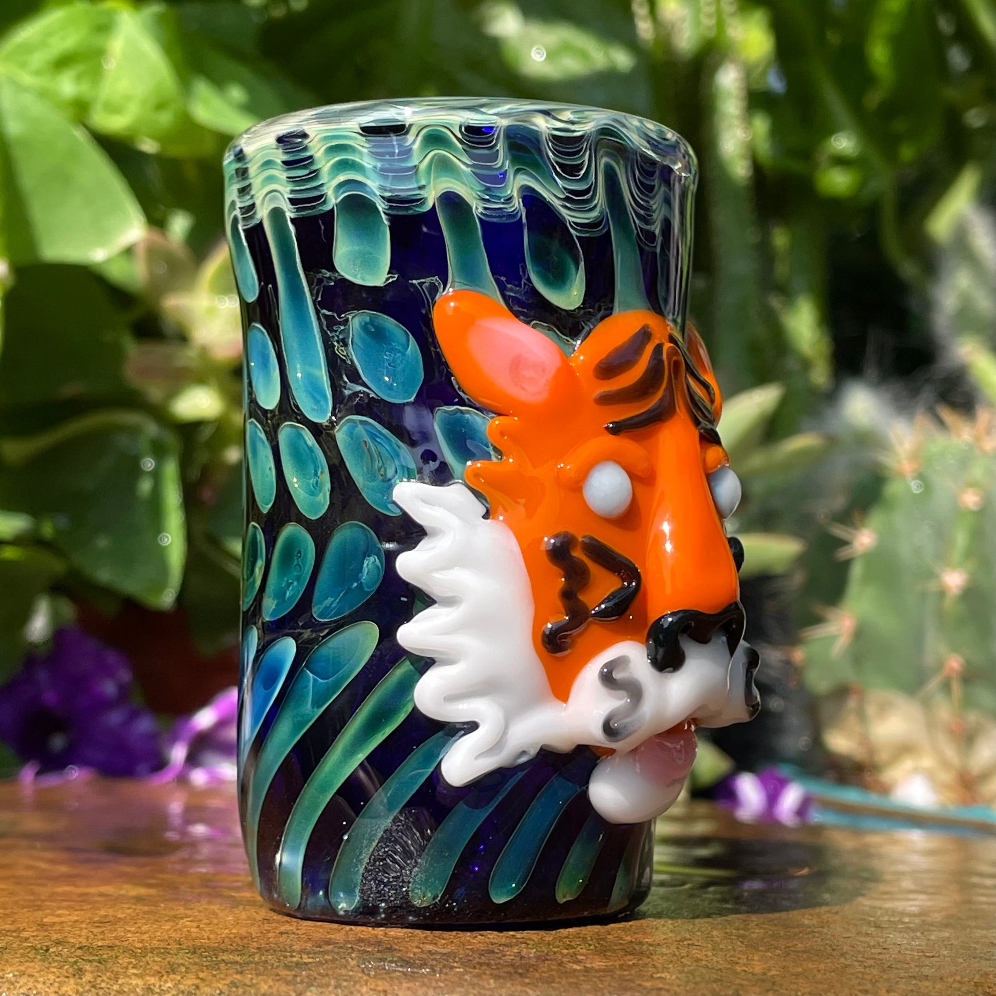 Leviathan Glass Tiger shot glass - hand-blown art