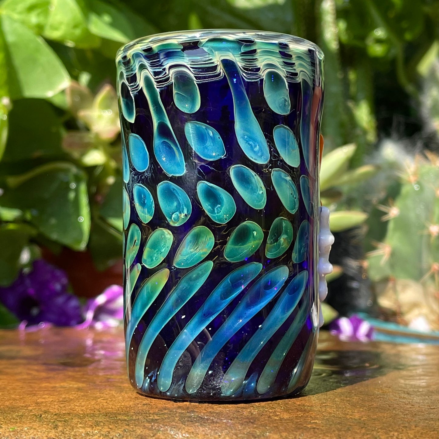 Hand-blown Tiger shot glass - Leviathan Glass original
