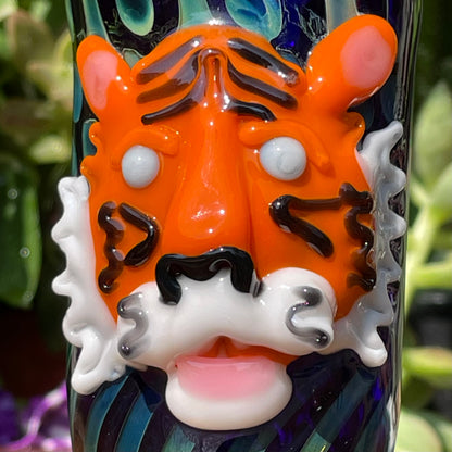 Tiger shot glass glass art - premium handcrafted piece