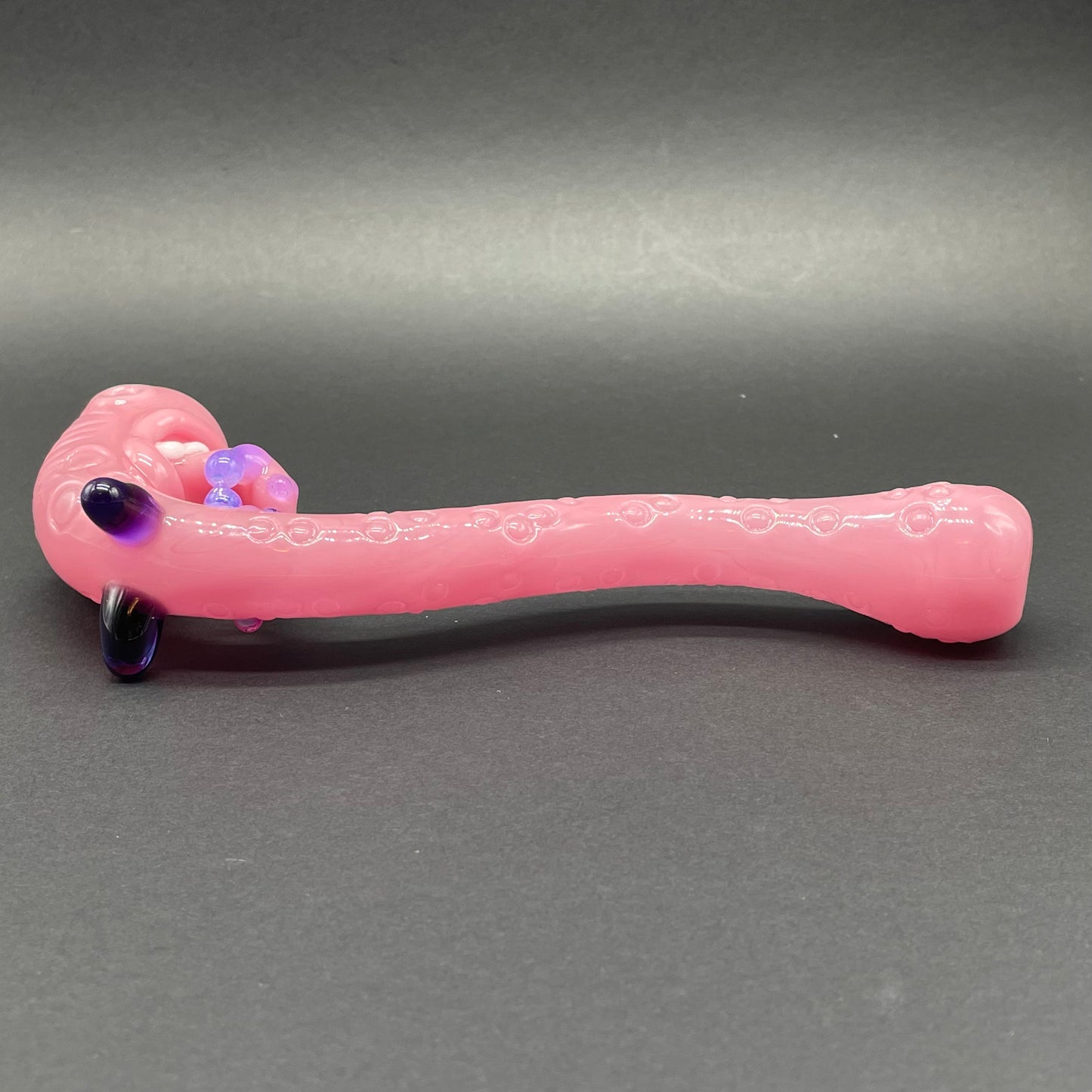Hand-blown Blush sandblasted Gandalf - Leviathan Glass original