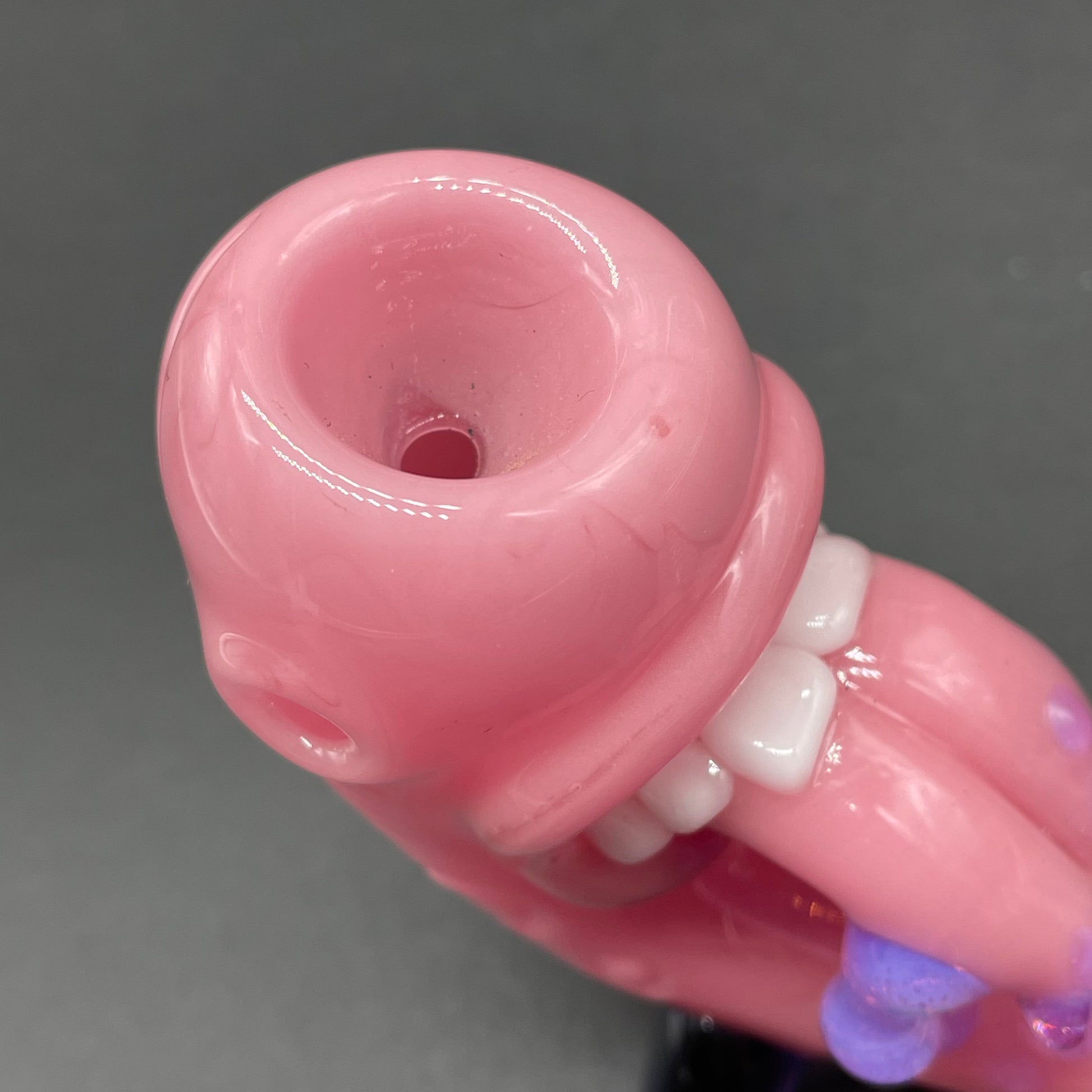 Hand-blown Blush sandblasted Gandalf - Leviathan Glass original
