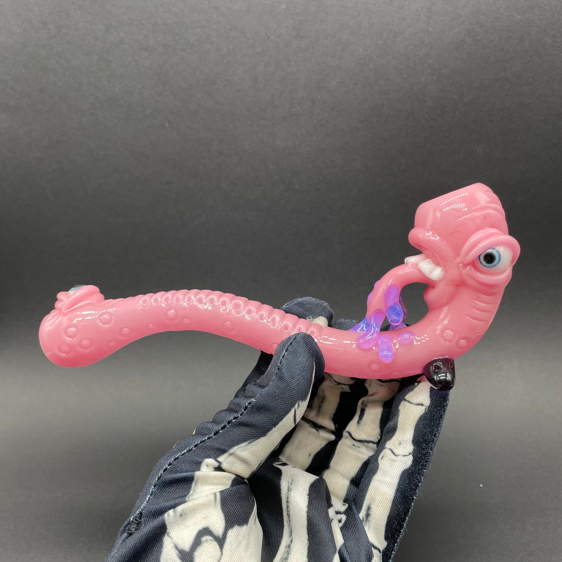 Blush sandblasted Gandalf craftsmanship - artisan glass work