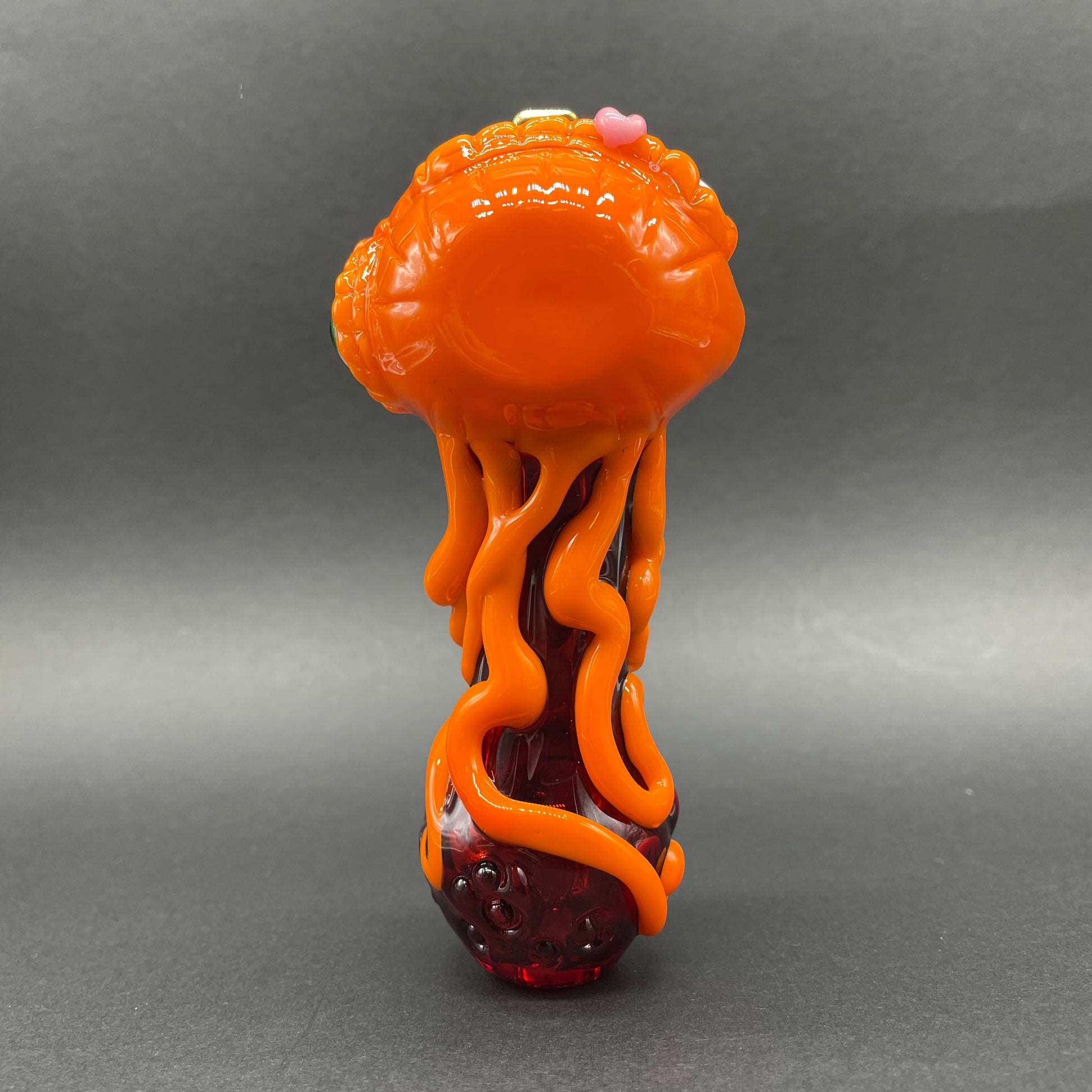Hand-blown pumpkin tentacle spoon - Leviathan Glass original