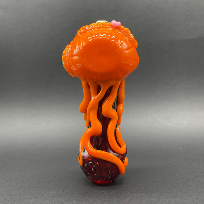 Hand-blown pumpkin tentacle spoon - Leviathan Glass original