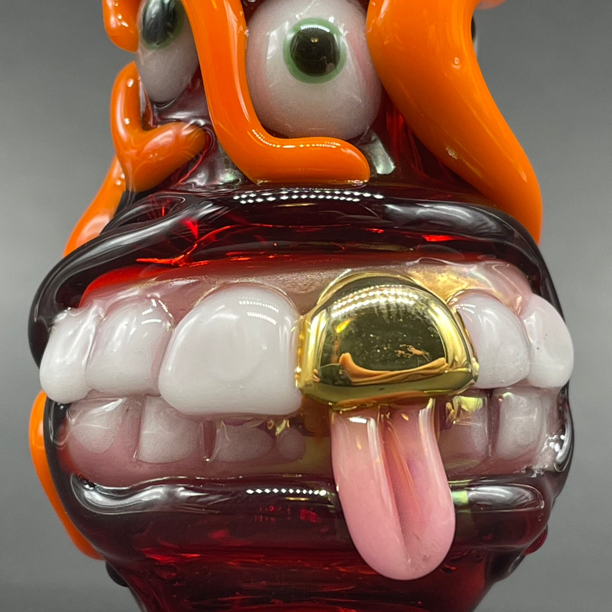 pumpkin tentacle spoon by Leviathan Glass - artisan detail