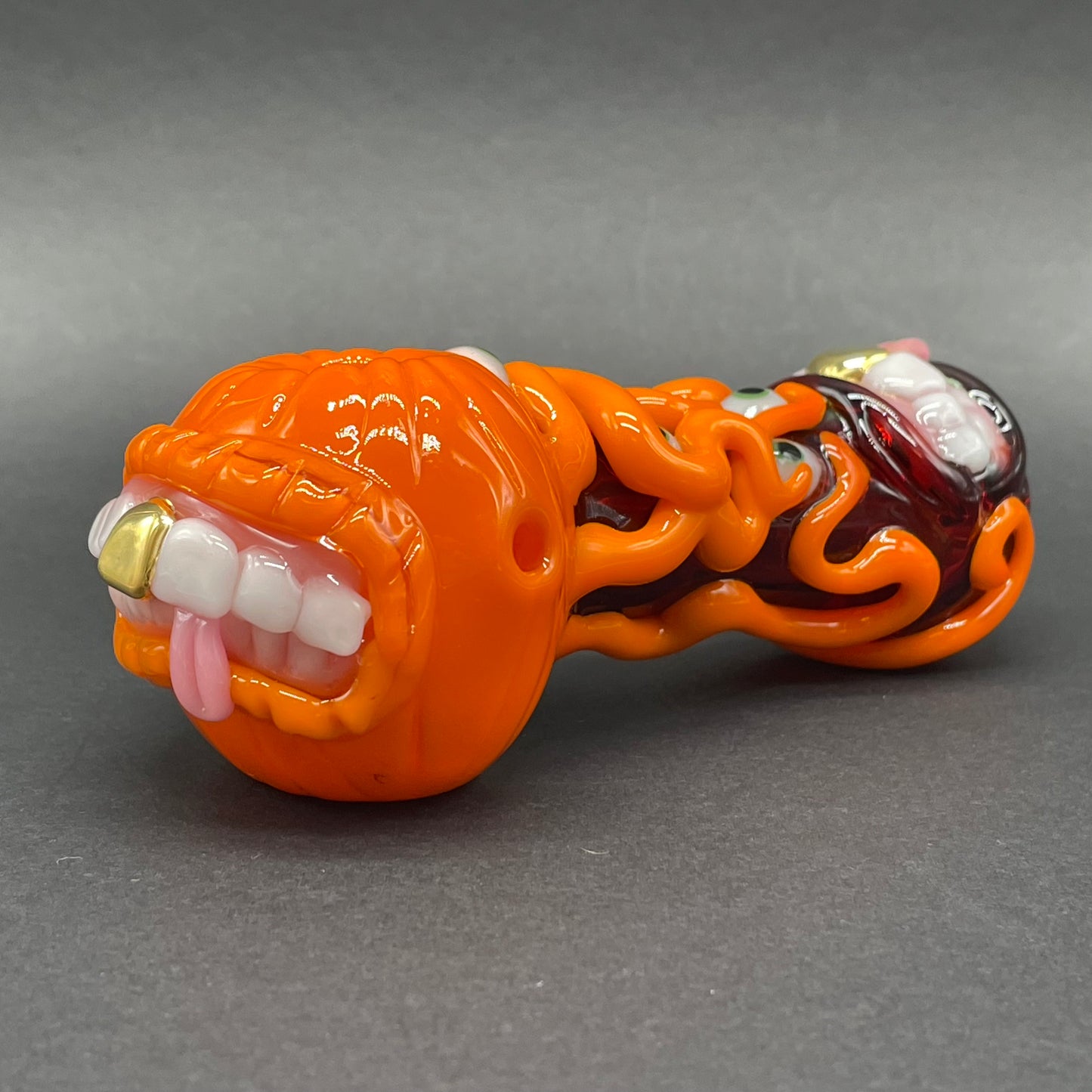 pumpkin tentacle spoon glass art - premium handcrafted piece